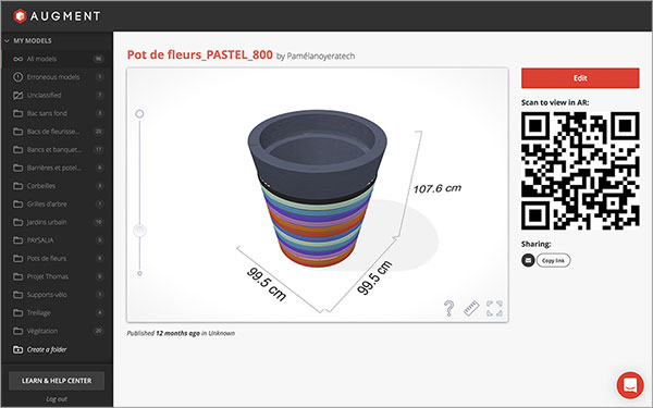Vue 3D application réalité augmentée Vue 3D application réalité augmentée