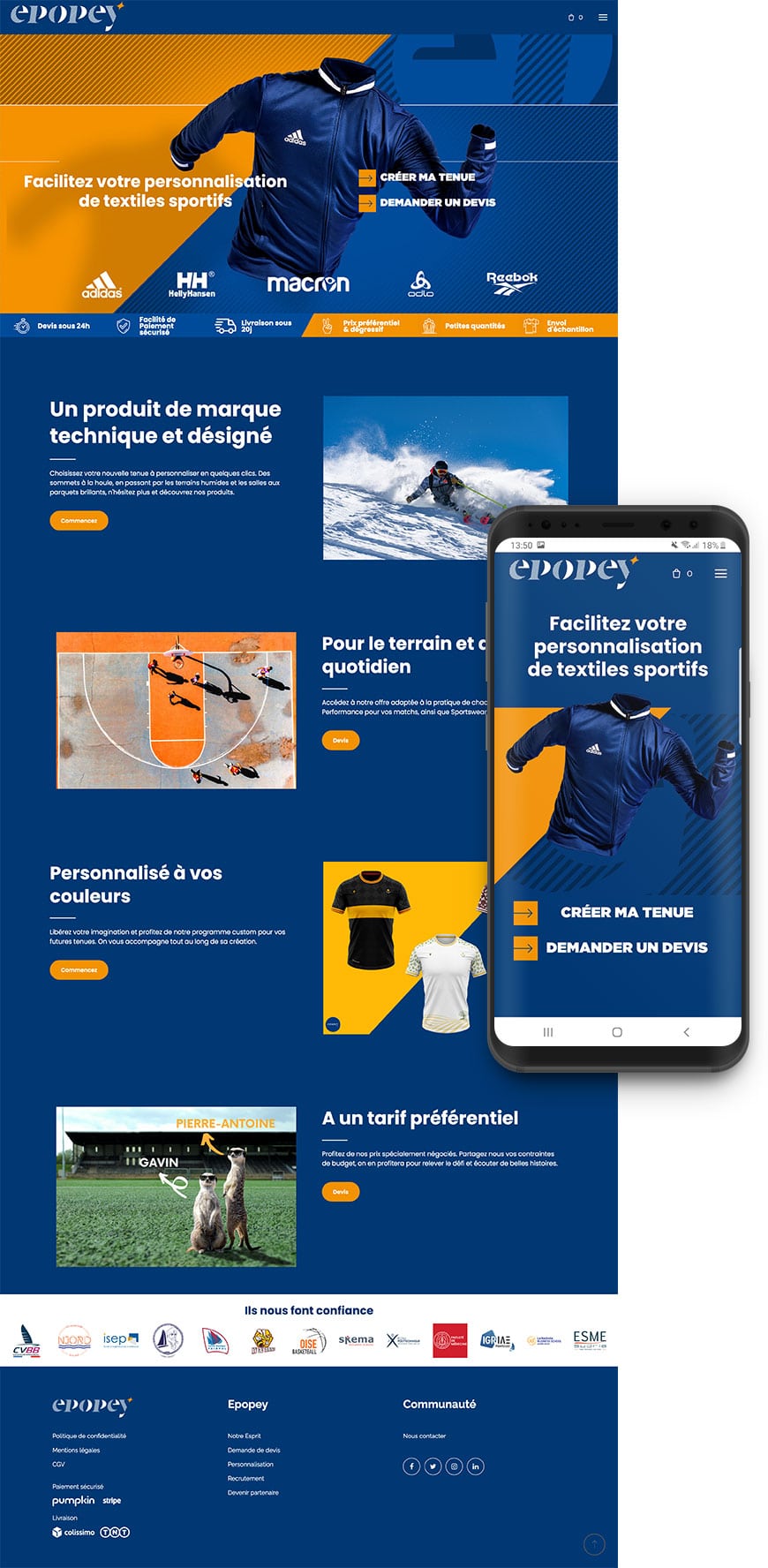 Création site web epopey