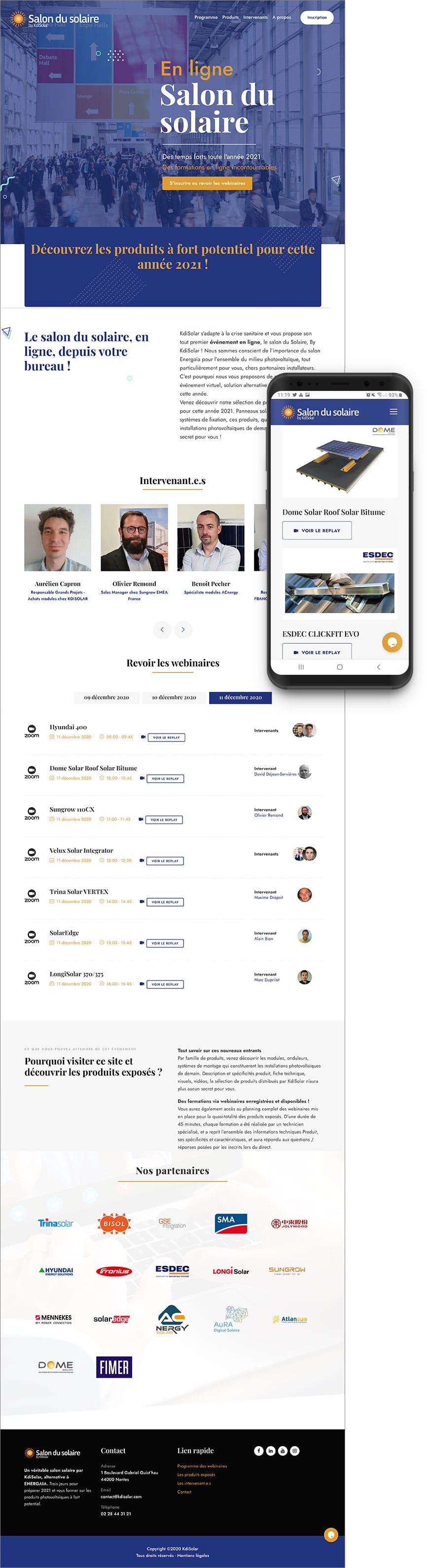 Création de site web pour un salon virtuel Création de site web pour un salon virtuel