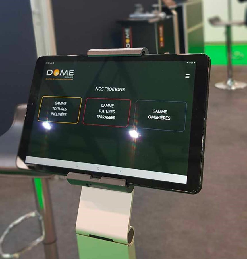 Application pwa dome solar sur tablette Application pwa dome solar sur tablette