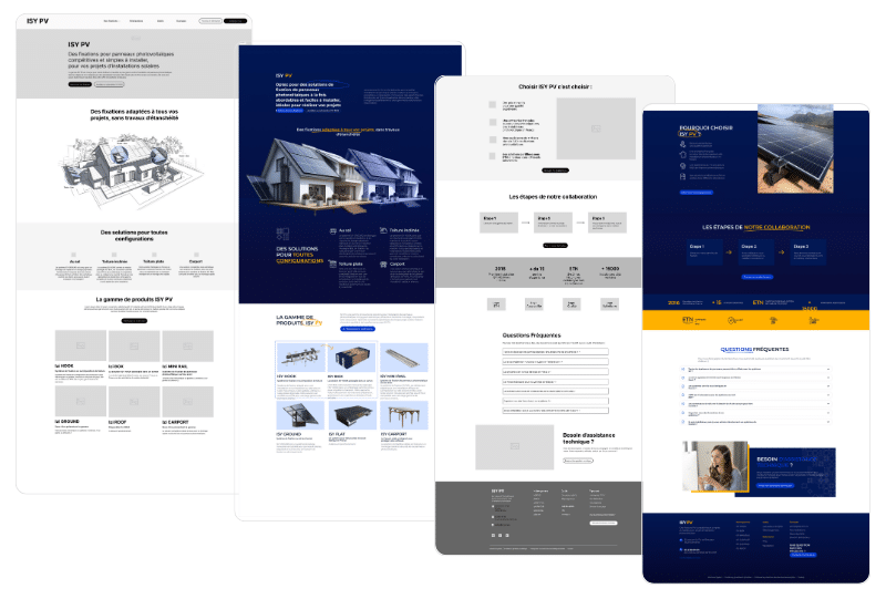 Maquettes UI UX ISY-PV